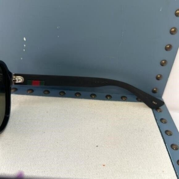 New Authentic- Gucci Green Pilot Men's Sunglasses GG0009S 001 59 - Picture 6 of 13